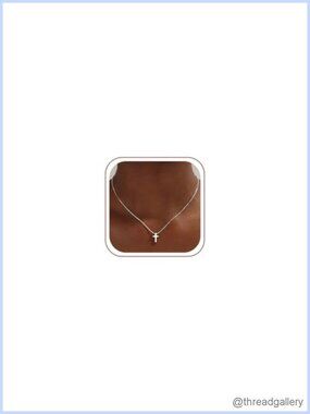 Sterling Silver Cross Necklace 1.2mm Box Chain 18+2 Inch